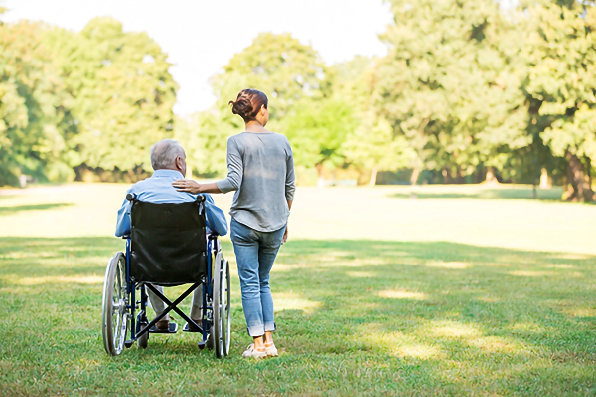 Image of a carer and patient